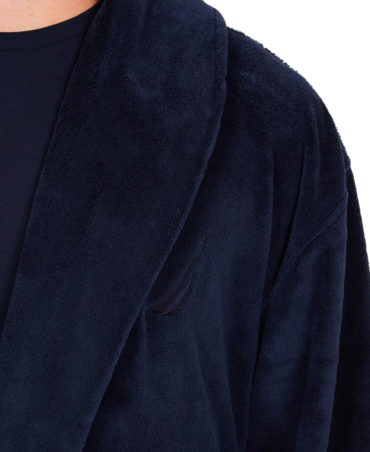 Nautica Men's Long Sleeve Cozy Soft Plush Shawl Collar Robe