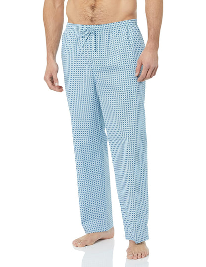 Amazon Essentials Men's Cotton Poplin Straight-Fit Pajama Pants with Pockets, Elastic Waist, Drawstring