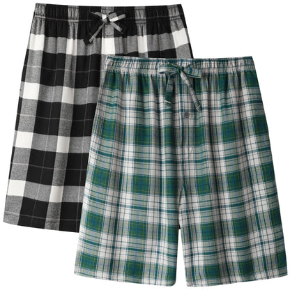 BAMBOO COOL Men's Pajama Bottoms Plaid Pajamas Pants Soft Lounge Woven Pj